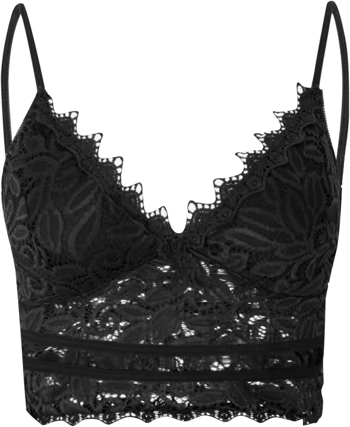 Lace Bralettes for Women with Support Crop Top Sexy Spaghetti Strap Tank Top Slim Basic Camisole Top Corset Lingerie
