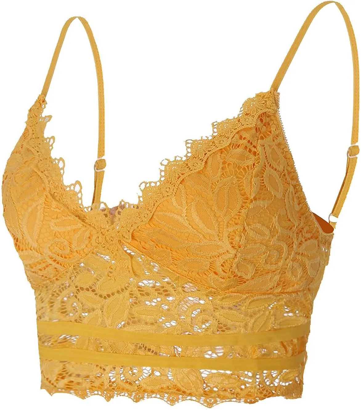 Lace Bralettes for Women with Support Crop Top Sexy Spaghetti Strap Tank Top Slim Basic Camisole Top Corset Lingerie