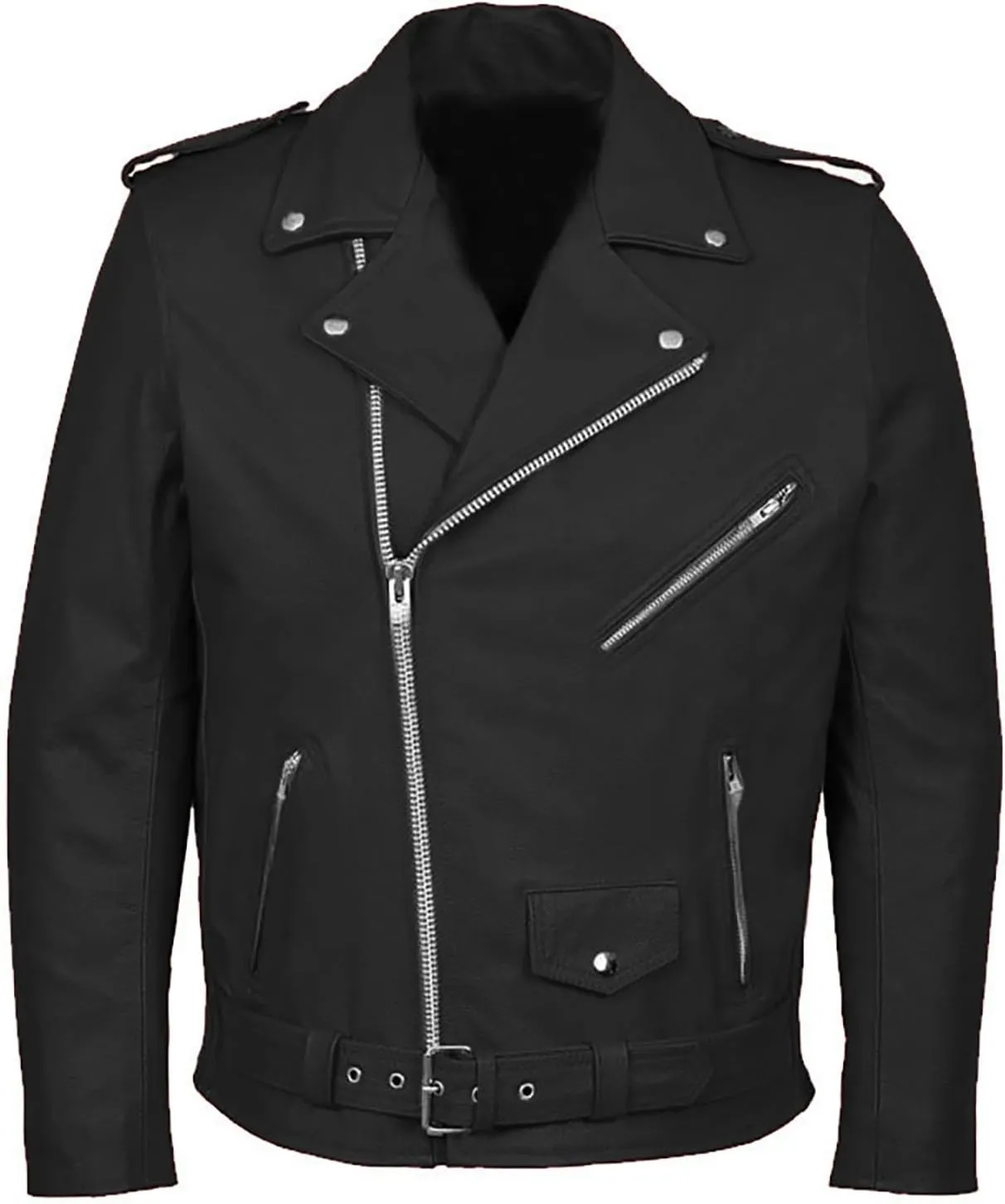 Leather Jackets for Men, Faux Bomber Jacket Men Motorcycle Lapel Asymmetric Zip-Up Blet Slim Fit Biker Coat Outwear