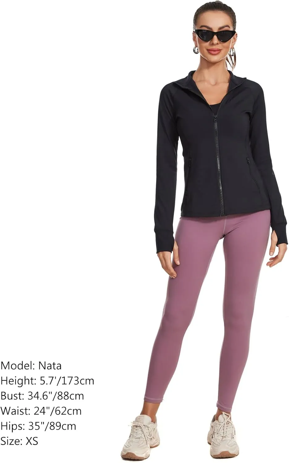 Lightbare Womens Zip Up Athletic Jackets Lightweight Slim Fit with Pockets Thumb Holes for Workout Gym Running Yoga