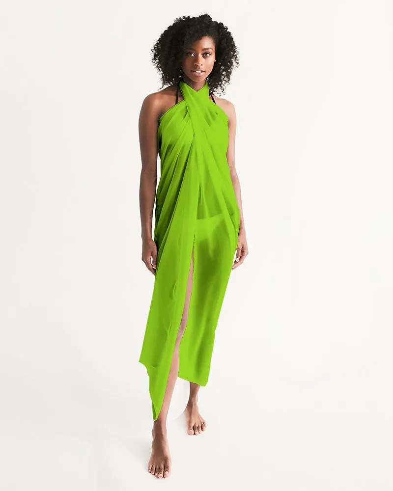 Lime Green Bikini. Brat Green Triangle String Bikini. Lime Green Swimsuit Cover Up.  Beachwear Wrap WickedYo.