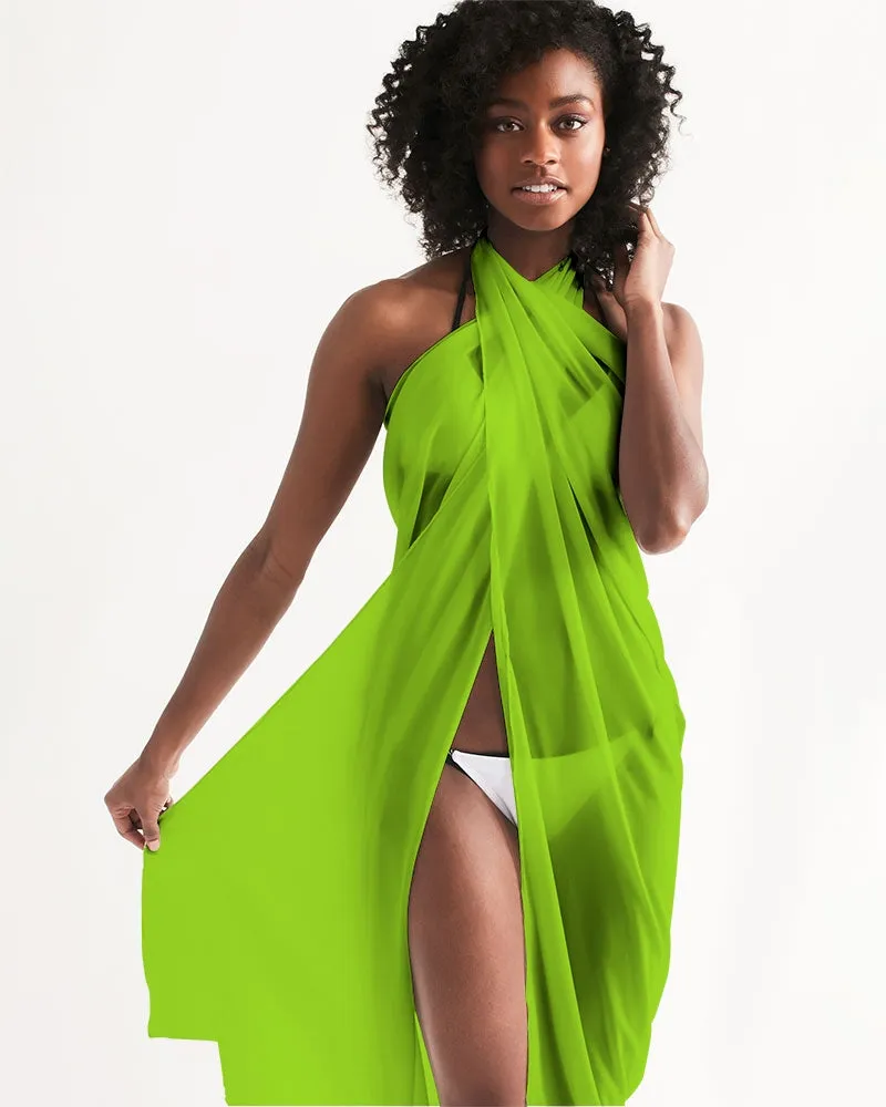 Lime Green Bikini. Brat Green Triangle String Bikini. Lime Green Swimsuit Cover Up.  Beachwear Wrap WickedYo.