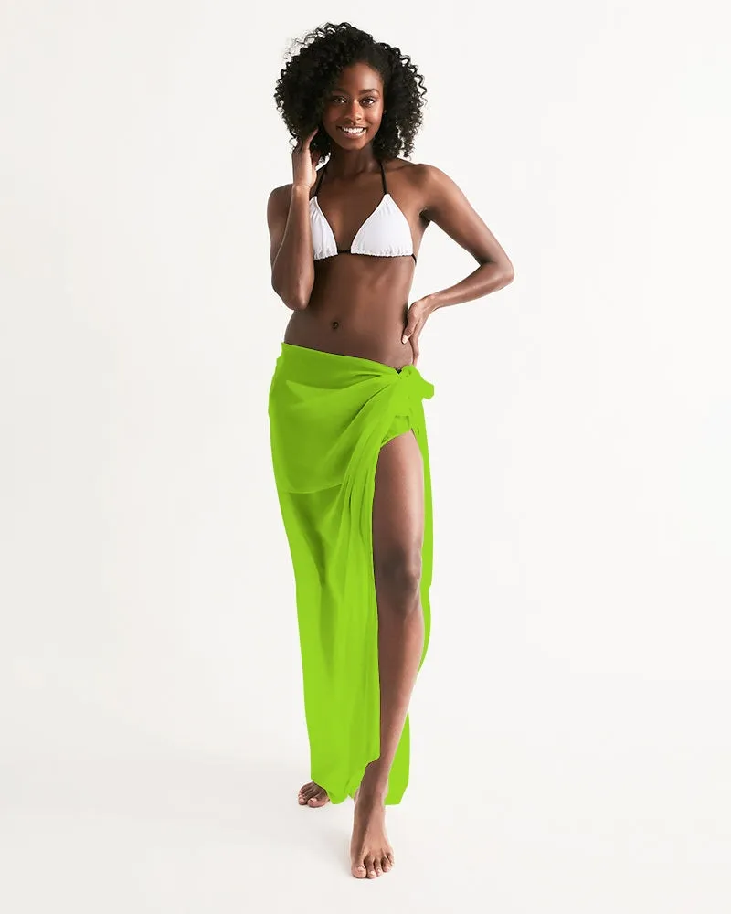 Lime Green Bikini. Brat Green Triangle String Bikini. Lime Green Swimsuit Cover Up.  Beachwear Wrap WickedYo.