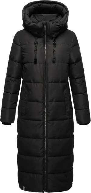 Long Fall & Winter Coat for Women | Detachable Hood | Quilted Womens Calf-Length Jacket | Nadeshikoo XVI XS-5XL