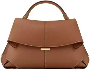 Luxury Genuine Leather Handbag for Women - Designer Top Handle Crossbody Bag with Adjustable Strap