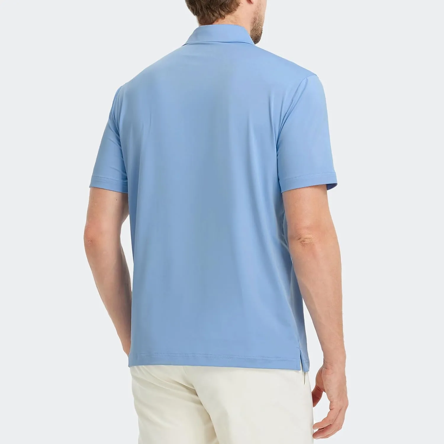 M MAELREG Golf Shirts for Men Dry Fit Moisture Wicking Performance Solid Collared Casual Mens Polo Shirts Short Sleeve