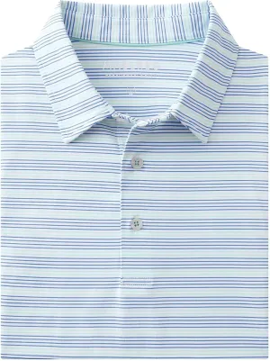 M MAELREG Mens Golf Shirts Dry Fit Moisture Wicking Performance Sports Short Sleeve Striped Collared Polo Shirts for Men