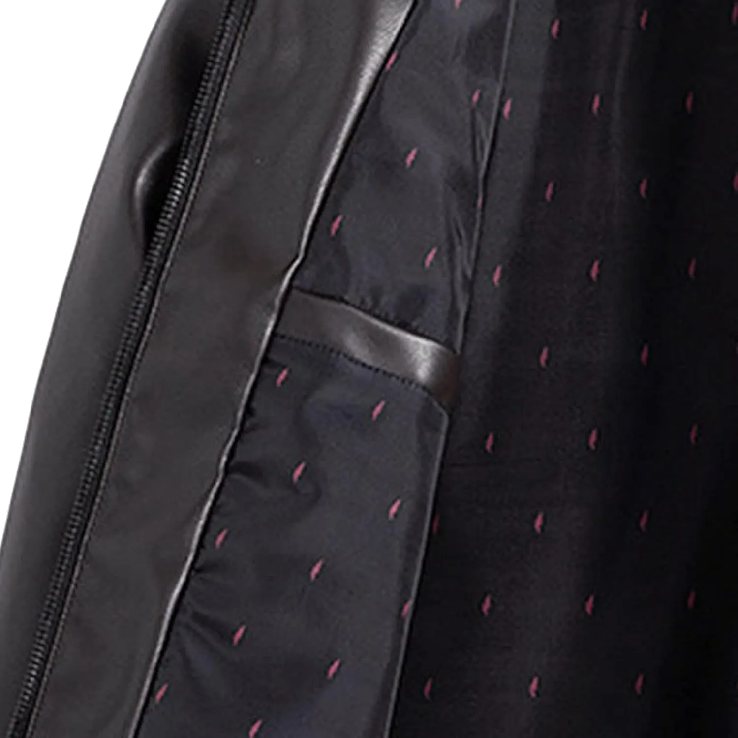 Maiyifu-GJ Men's Stand Collar Leather Jacket Lightweight Faux Leather Motorcycle Jackets Casual Slim Fit Zip Up Biker Coat