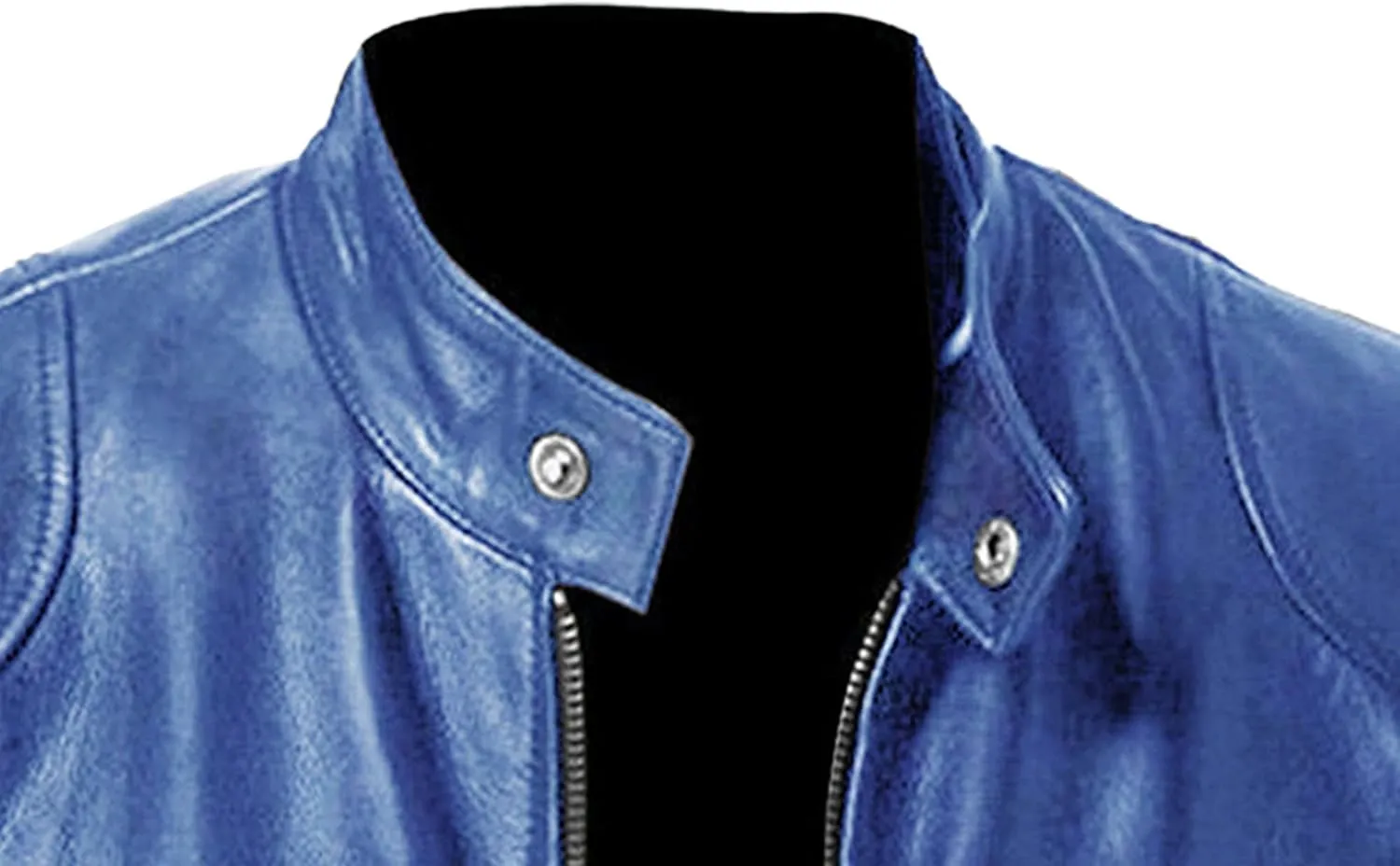 Maiyifu-GJ Men's Vintage Faux Leather Jacket Zip Up Long Sleeve Motorcycle Coat PU Lapel Lightweight Slim Fit Jackets