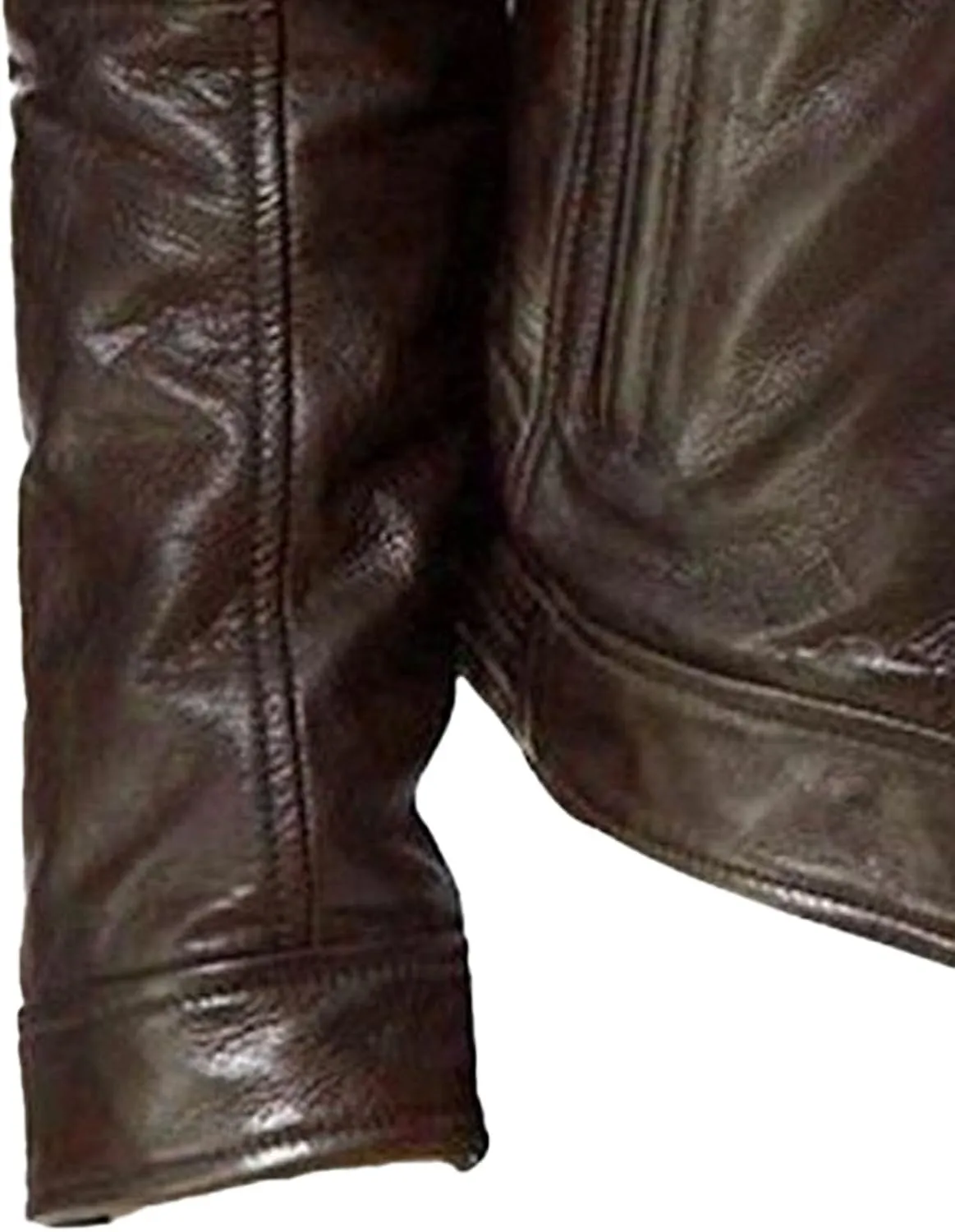 Maiyifu-GJ Men's Vintage Faux Leather Jacket Zip Up Long Sleeve Motorcycle Coat PU Lapel Lightweight Slim Fit Jackets