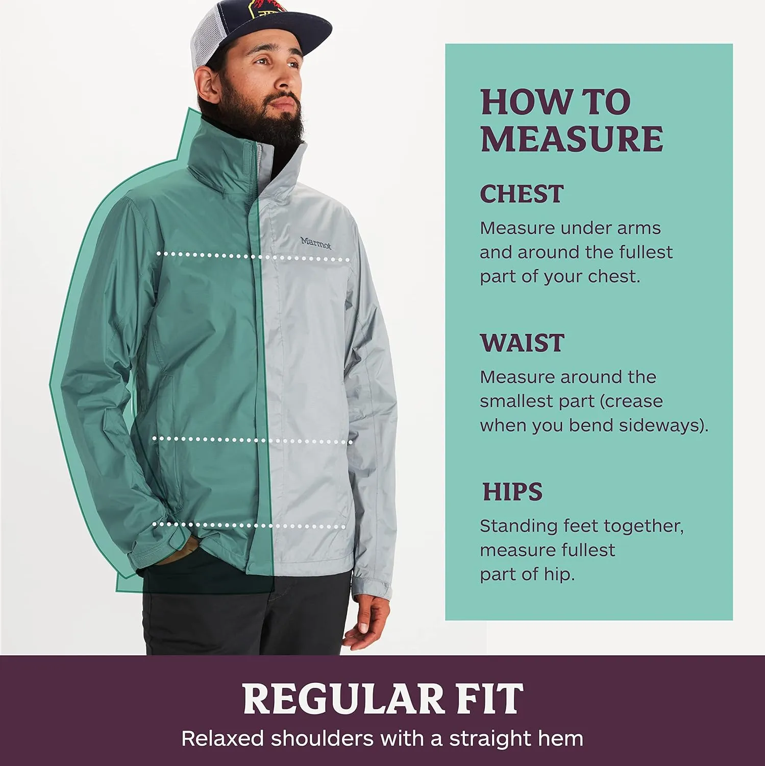 MARMOT Men's Precip Eco Waterproof Rain Jacket - 100% Recycled, Breathable, Lightweight, Packable Raincoat