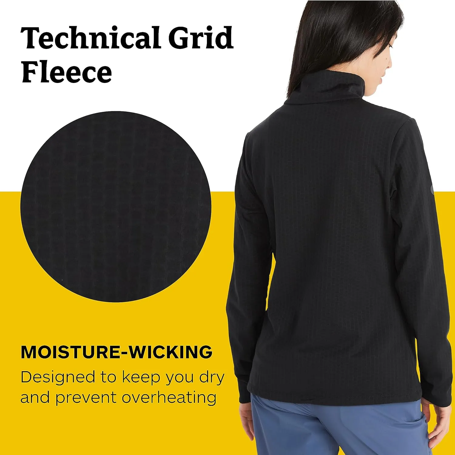 MARMOT Women's Leconte Fleece Jacket - Lightweight, Breathable, Technical Grid Fleeced Layer