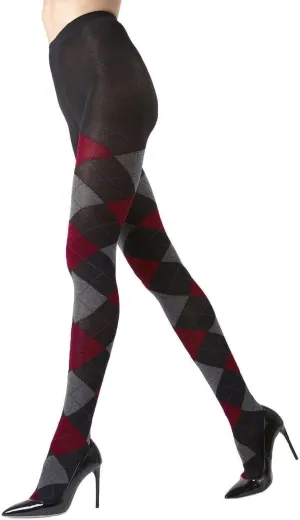 MeMoi Classic Argyle Cotton Tights for Women, Cozy and Stlylish Patterned Sweater Tights - Sizes Small to 6x