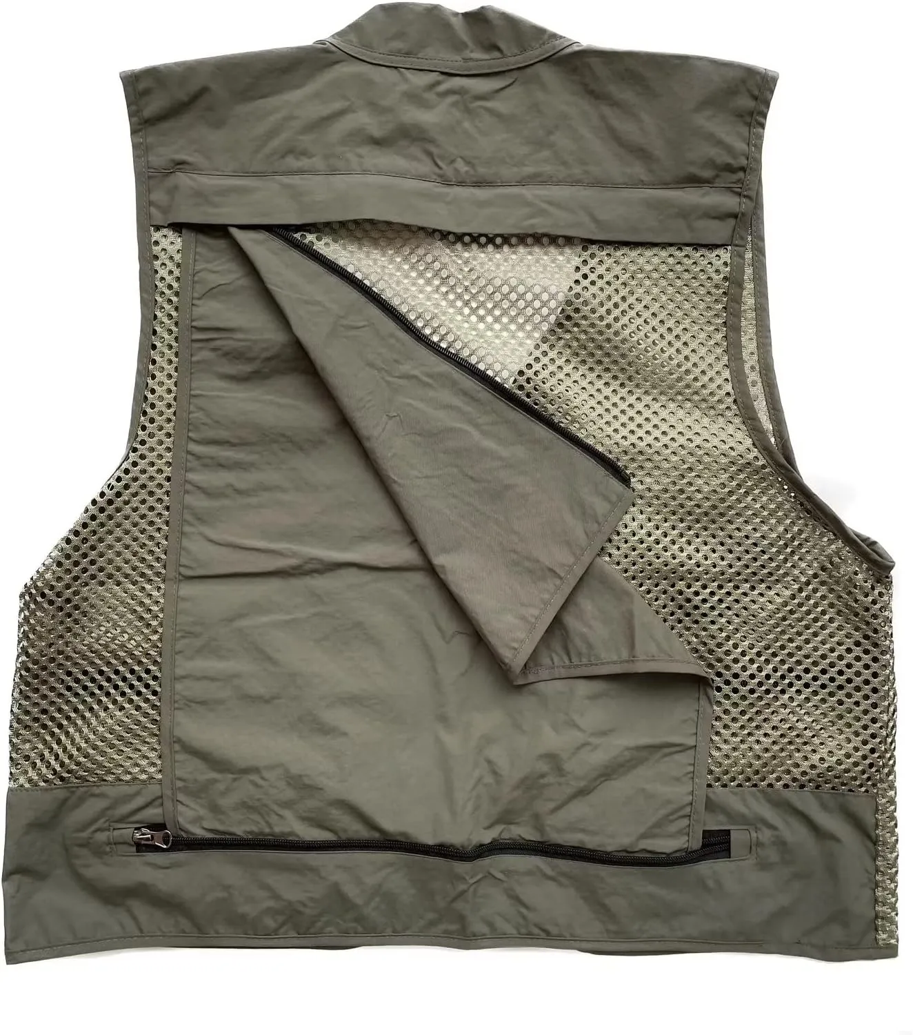 Men Mesh Breathable Multi-Pocket Vest Outdoor Travelers Fly Fishing Photography