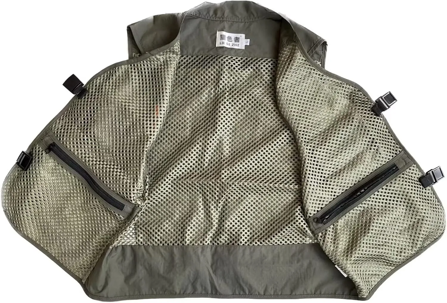 Men Mesh Breathable Multi-Pocket Vest Outdoor Travelers Fly Fishing Photography
