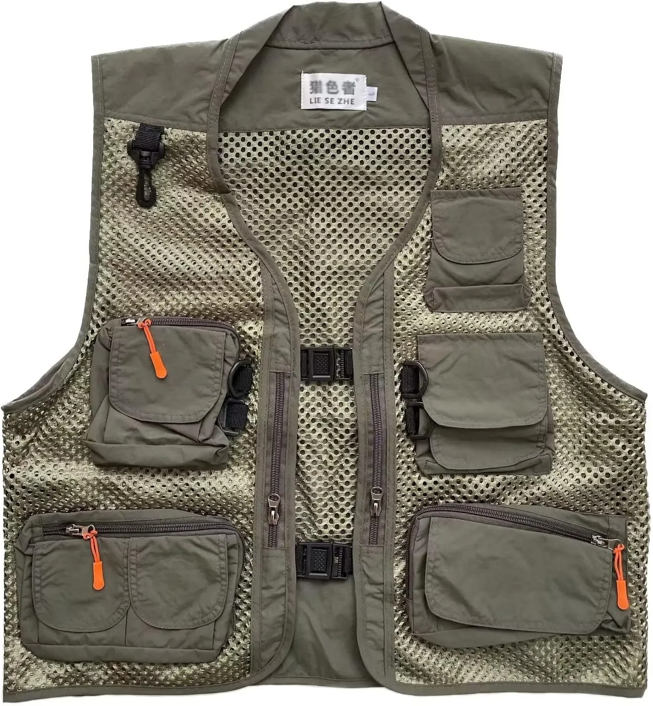 Men Mesh Breathable Multi-Pocket Vest Outdoor Travelers Fly Fishing Photography
