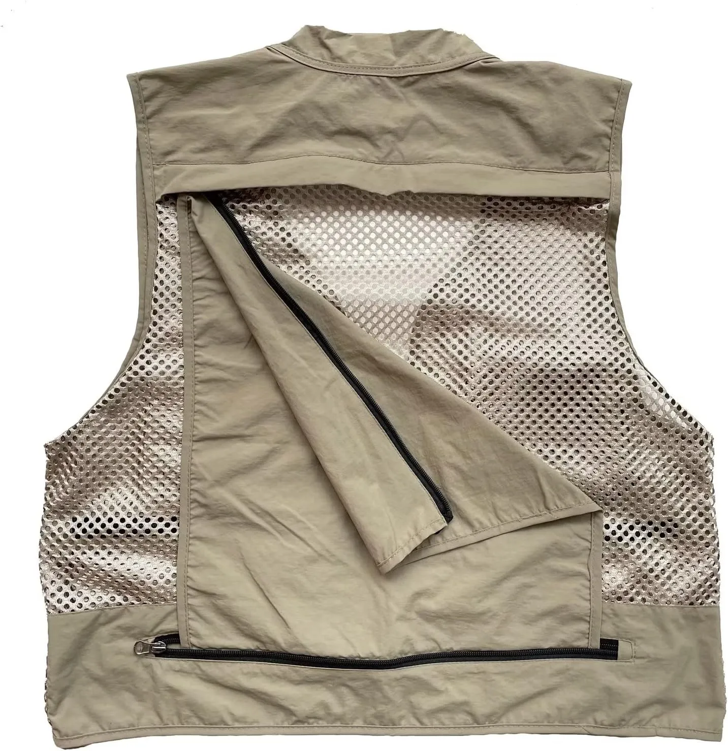 Men Mesh Breathable Multi-Pocket Vest Outdoor Travelers Fly Fishing Photography