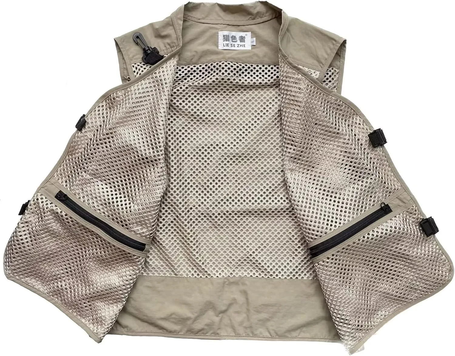 Men Mesh Breathable Multi-Pocket Vest Outdoor Travelers Fly Fishing Photography