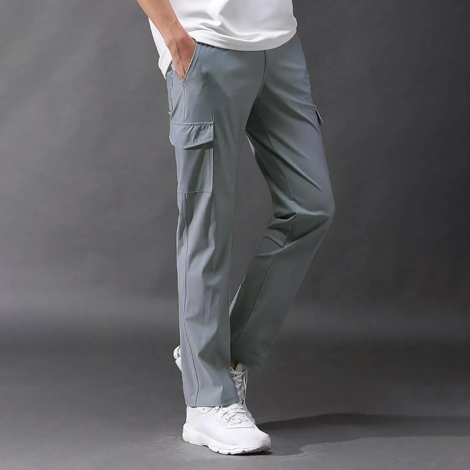 Men's 2024 Casual Pants Elastic Waist Drawstring Beach Summer Pants Lightweight Athletic Casual Sweatpants Work Pants