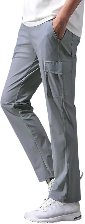 Men's 2024 Casual Pants Elastic Waist Drawstring Beach Summer Pants Lightweight Athletic Casual Sweatpants Work Pants
