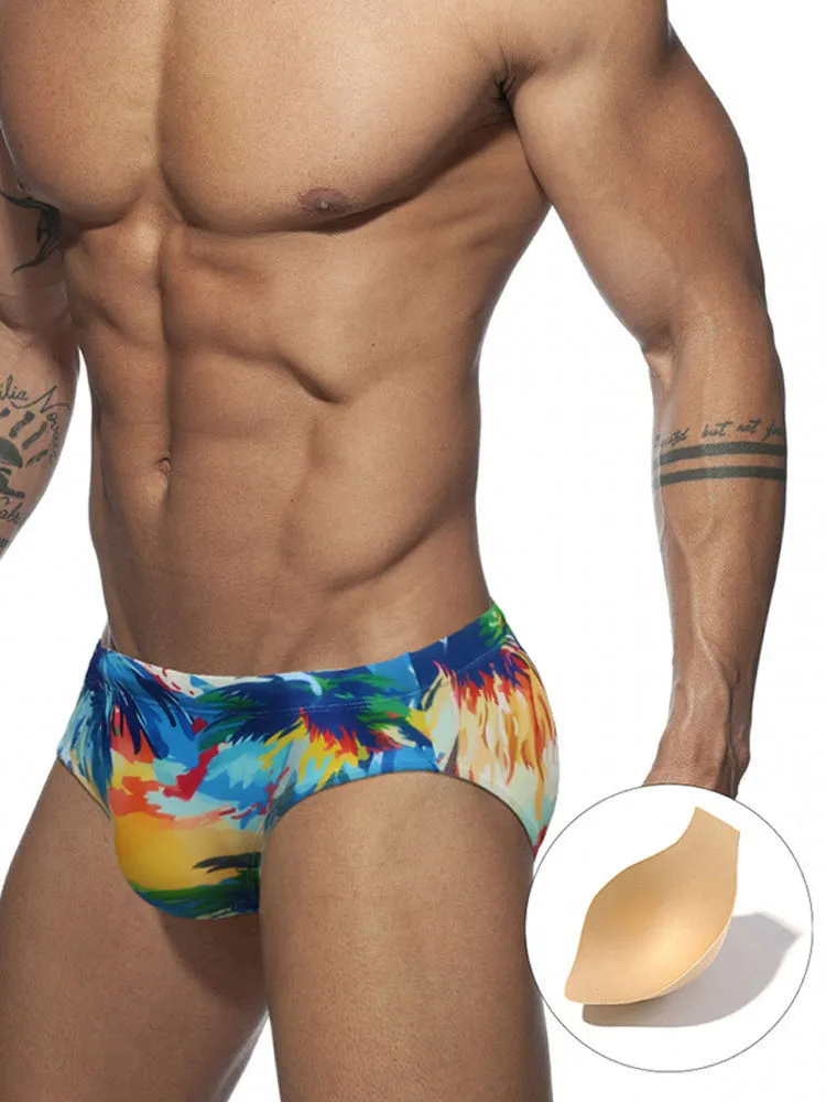 Men's 3D Pouch Ink Art Beach Swim Brief