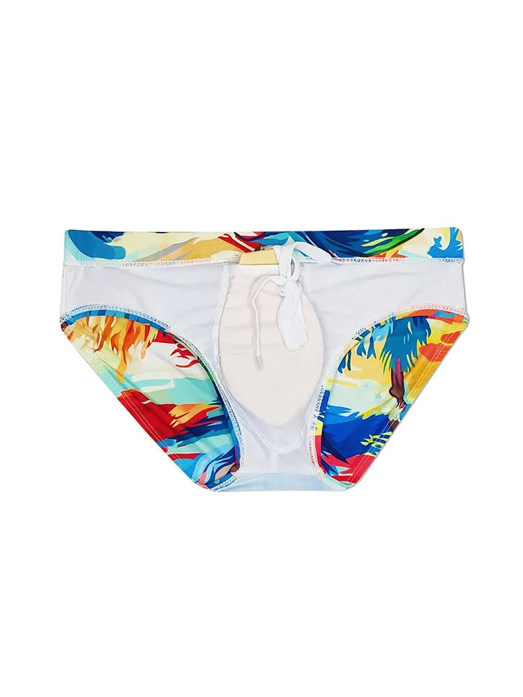 Men's 3D Pouch Ink Art Beach Swim Brief