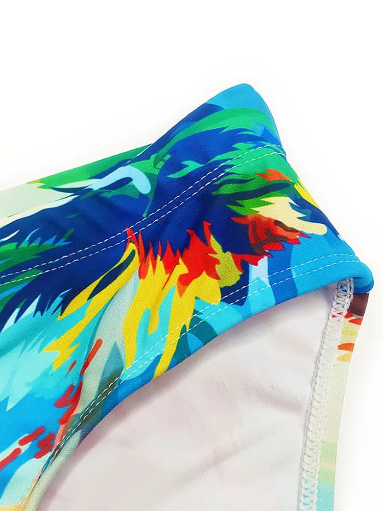 Men's 3D Pouch Ink Art Beach Swim Brief