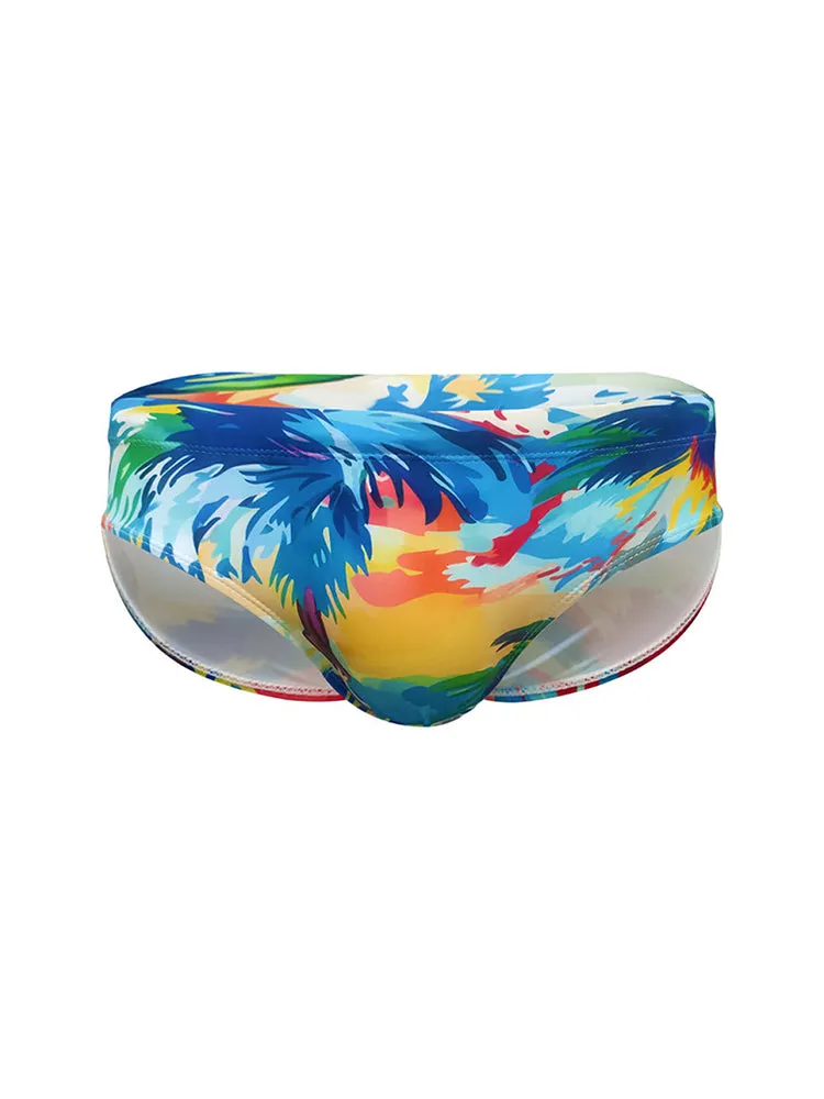 Men's 3D Pouch Ink Art Beach Swim Brief