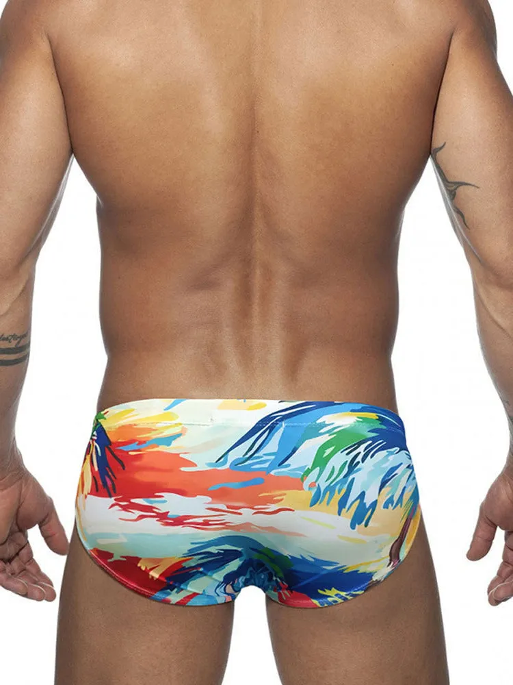 Men's 3D Pouch Ink Art Beach Swim Brief