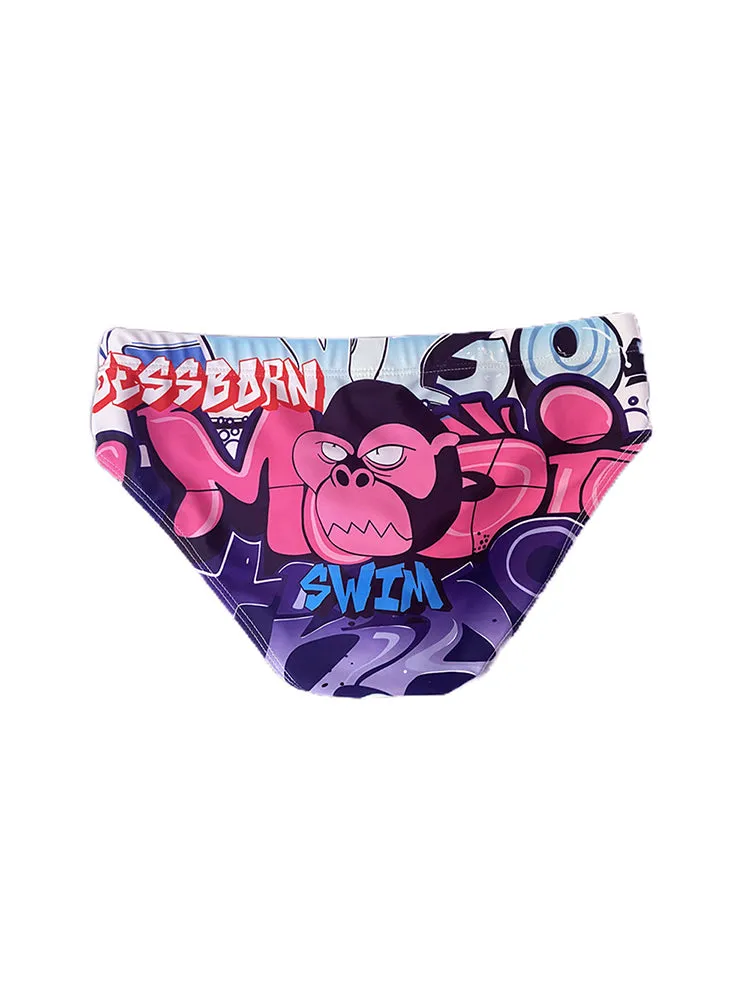 Men's 3D Pouch Trendy Cartoon Swim Briefs