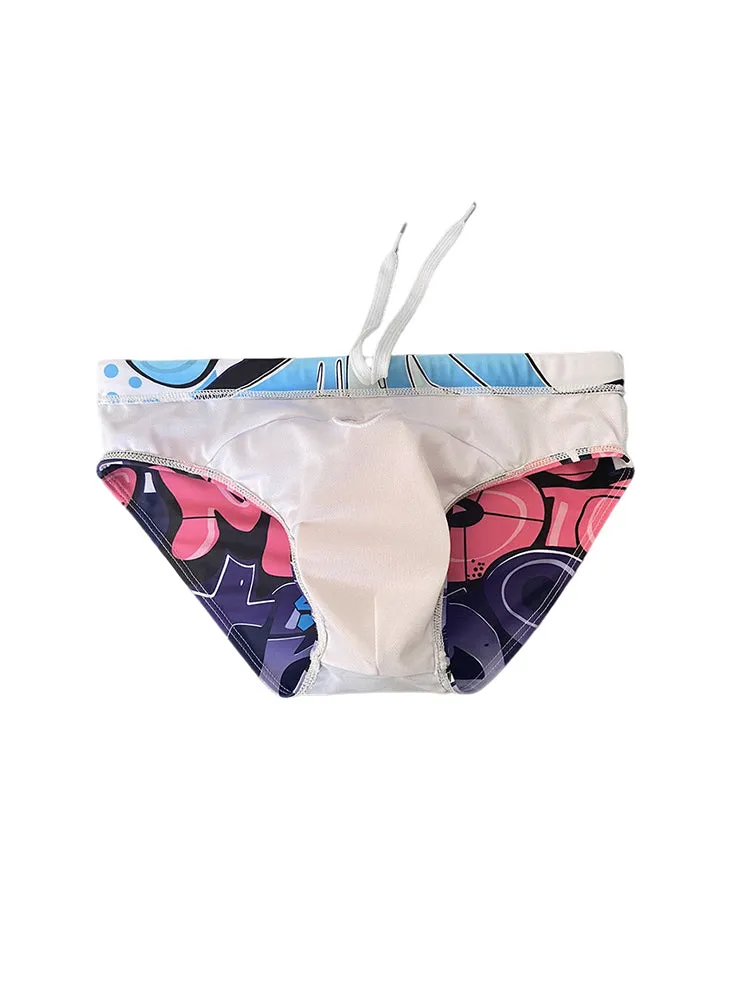 Men's 3D Pouch Trendy Cartoon Swim Briefs