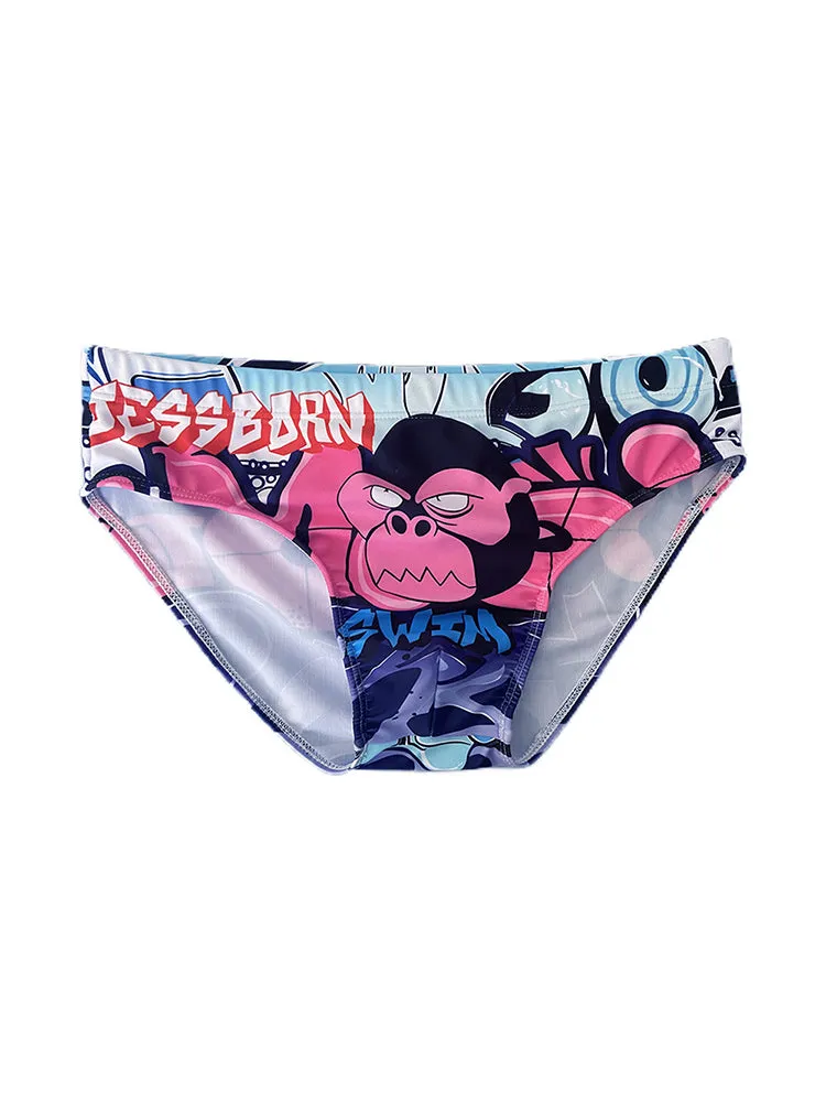 Men's 3D Pouch Trendy Cartoon Swim Briefs