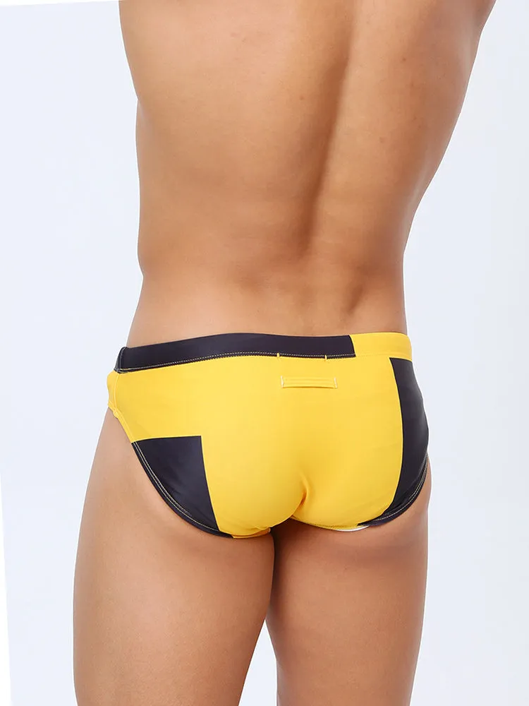 Men's 3D Pouch With Pad Beach Swim Briefs