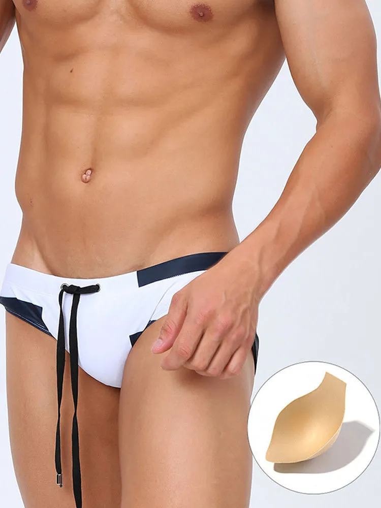 Men's 3D Pouch With Pad Beach Swim Briefs