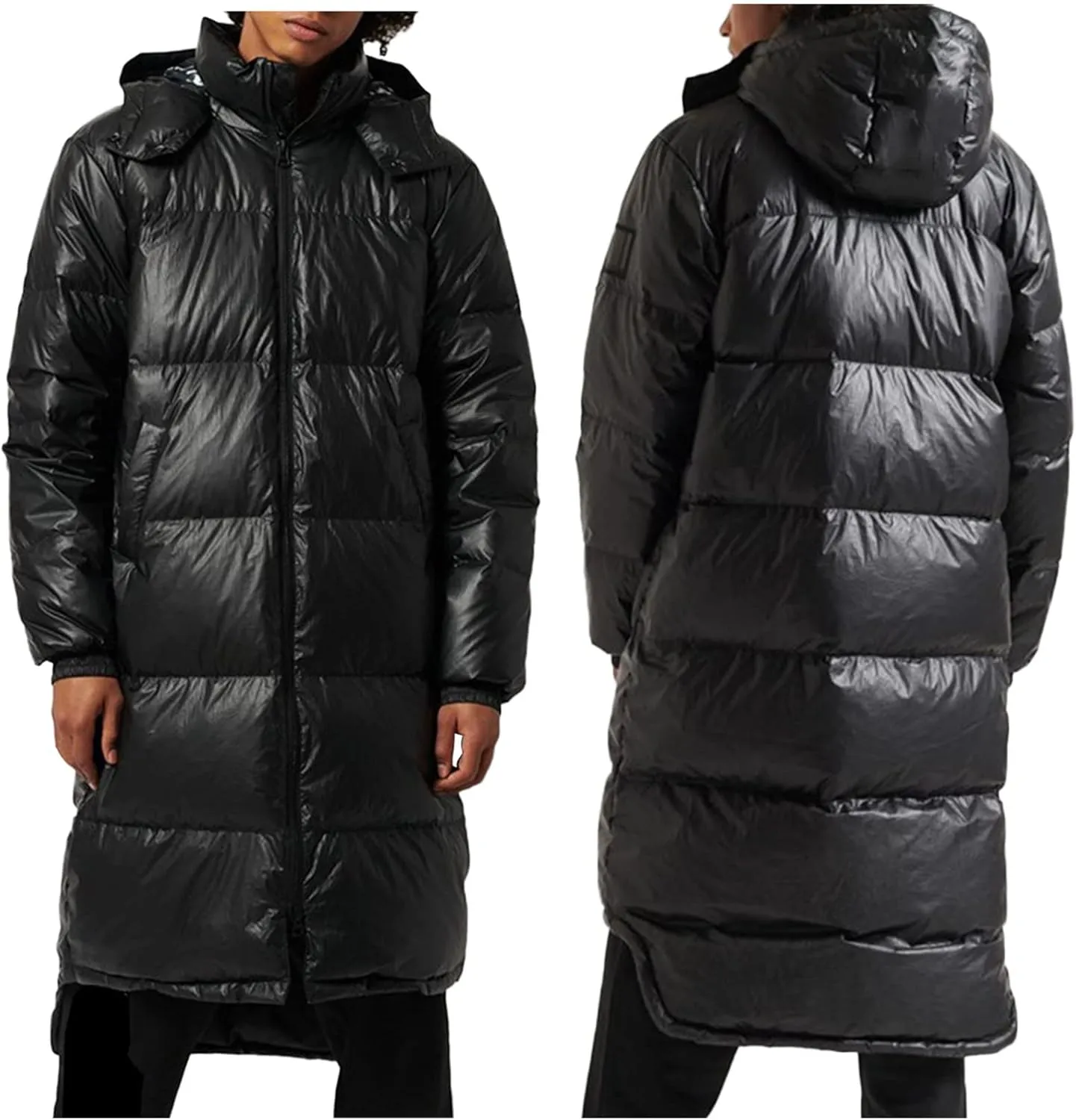 Men's Autumn And Winter Coats Jacket Large Size Solid Color Long Cotton Coat Padded Jacket Pocket Mountain Jacket Mens