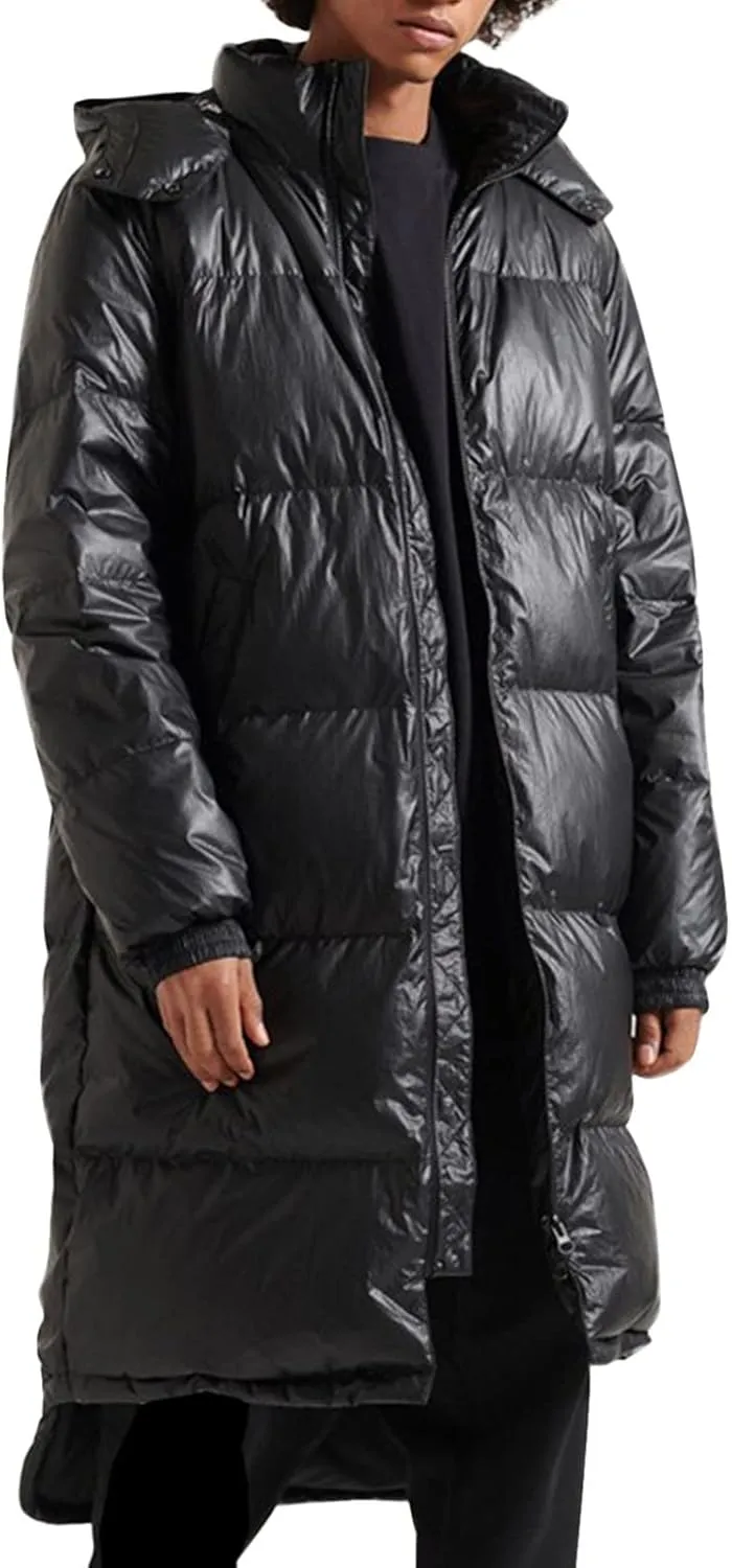 Men's Autumn And Winter Coats Jacket Large Size Solid Color Long Cotton Coat Padded Jacket Pocket Mountain Jacket Mens