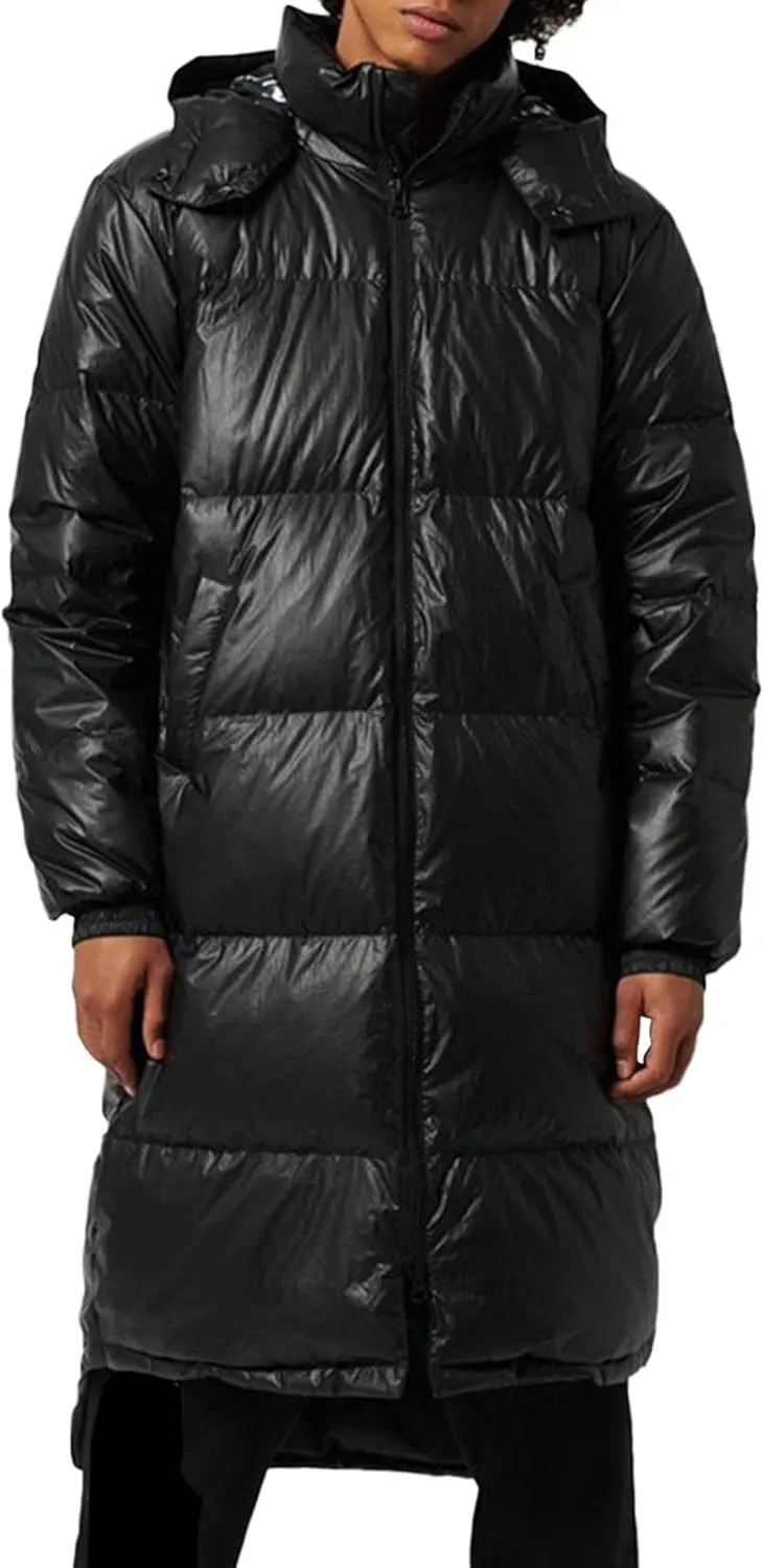 Men's Autumn And Winter Coats Jacket Large Size Solid Color Long Cotton Coat Padded Jacket Pocket Mountain Jacket Mens