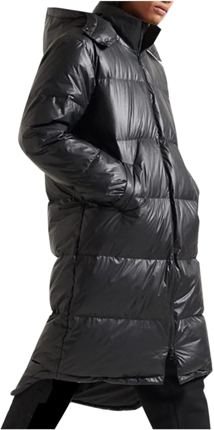 Men's Autumn And Winter Coats Jacket Large Size Solid Color Long Cotton Coat Padded Jacket Pocket Mountain Jacket Mens