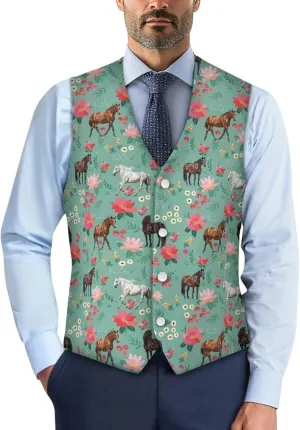 Men's Casual Business Formal Vests Suit Tuxedo Lightweight Waistcoat Slim Fit Dress Blazer Vest Jackets S-4XL