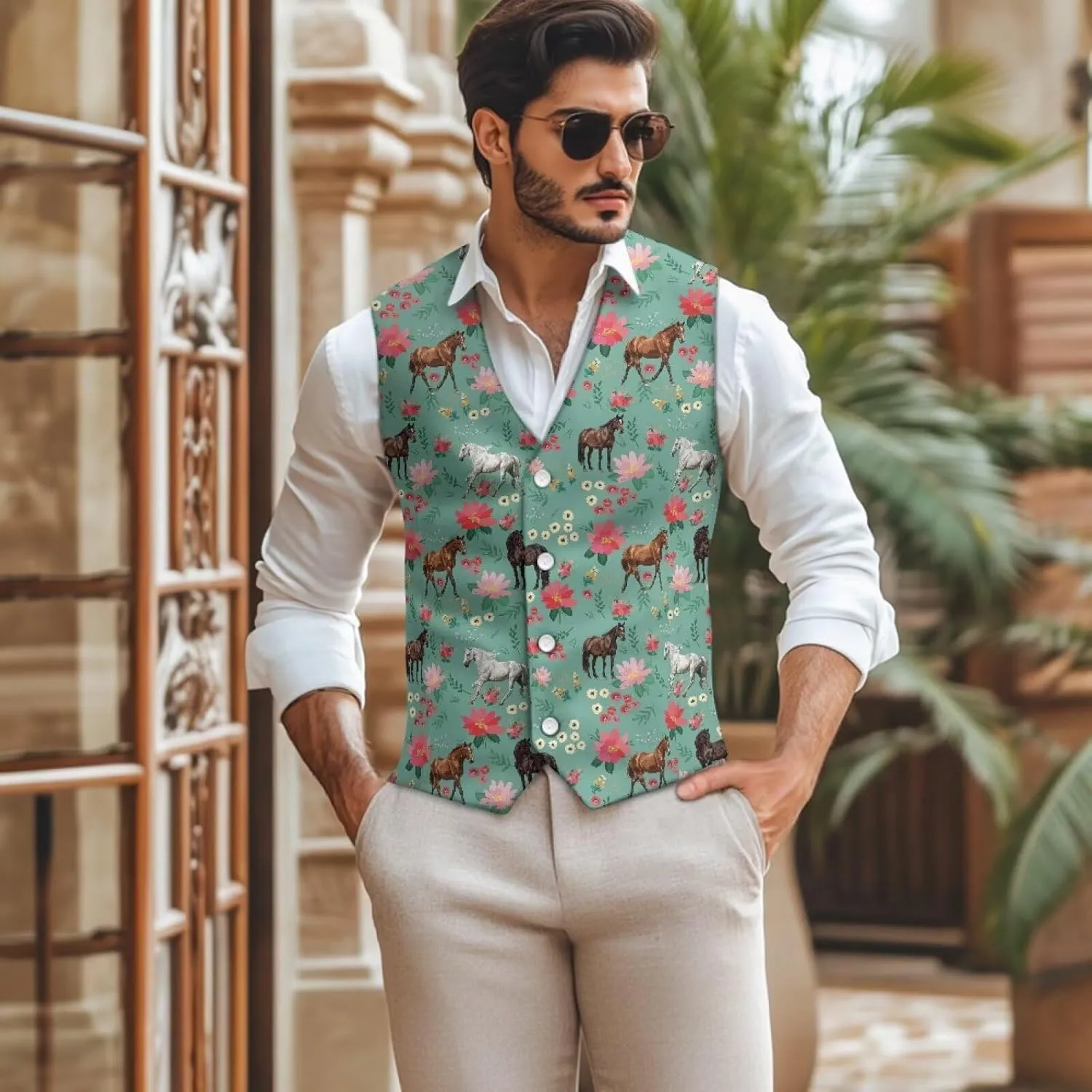 Men's Casual Business Formal Vests Suit Tuxedo Lightweight Waistcoat Slim Fit Dress Blazer Vest Jackets S-4XL