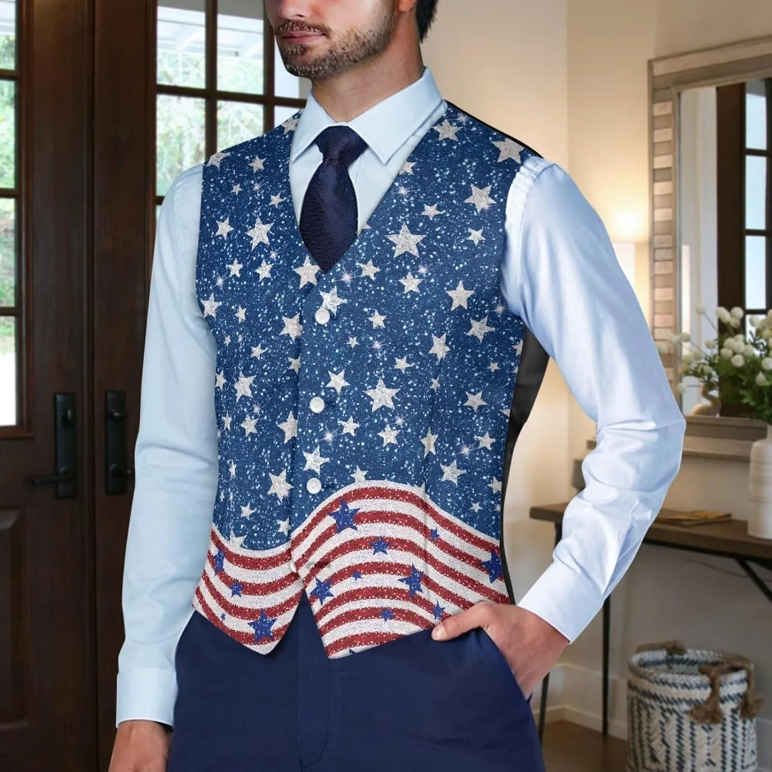 Men's Casual Business Formal Vests Suit Tuxedo Lightweight Waistcoat Slim Fit Dress Blazer Vest Jackets S-4XL
