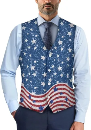 Men's Casual Business Formal Vests Suit Tuxedo Lightweight Waistcoat Slim Fit Dress Blazer Vest Jackets S-4XL