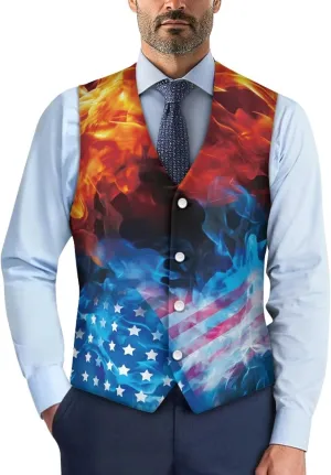 Men's Casual Business Formal Vests Suit Tuxedo Lightweight Waistcoat Slim Fit Dress Blazer Vest Jackets S-4XL