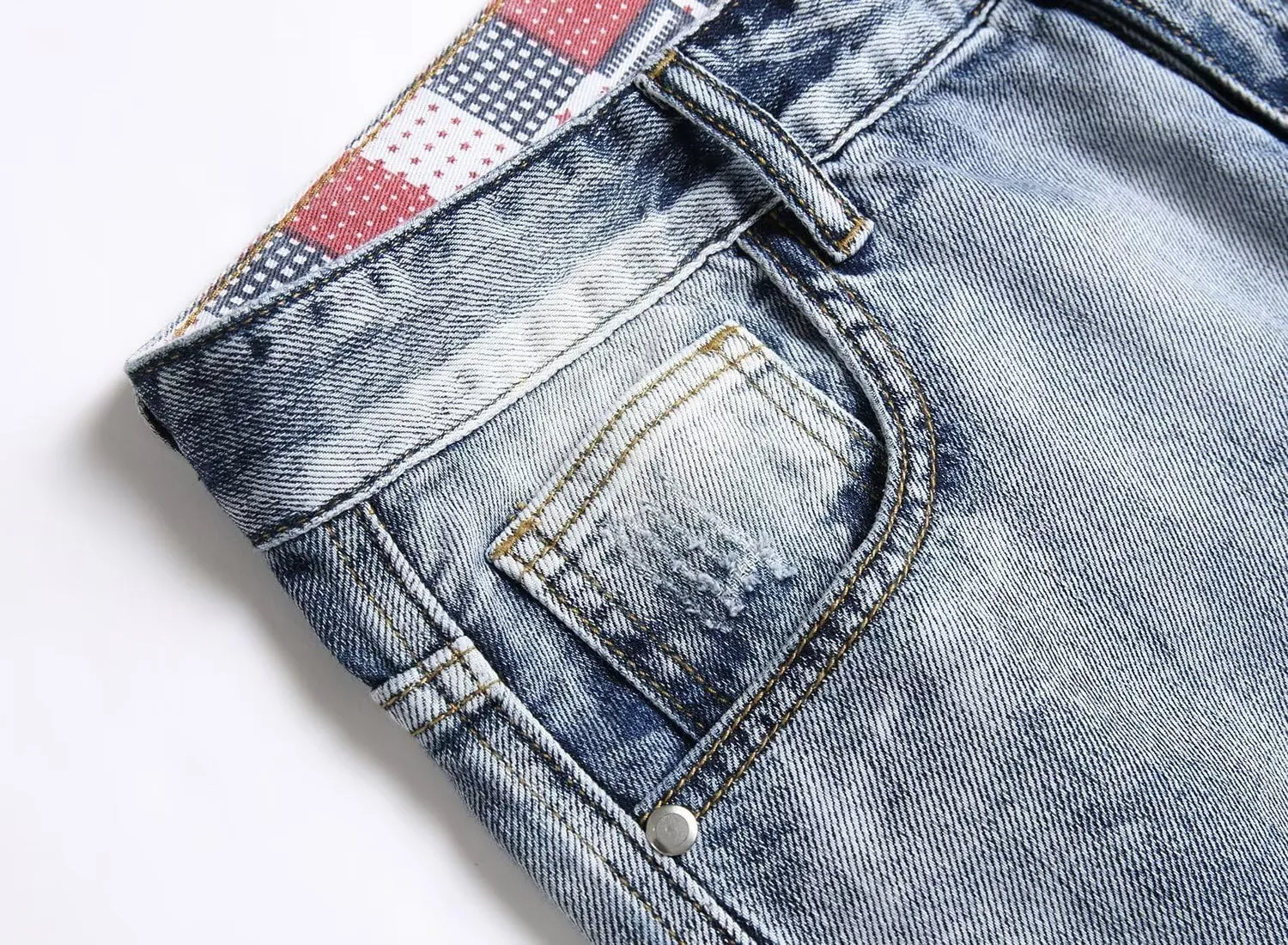 Men's Casual Denim Shorts (No Belt)