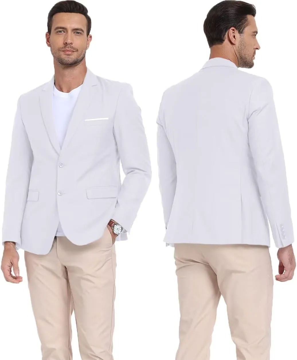 Men's Casual Suit Blazer Tux Separates Jacket Slim Fit 2 Button Lightweight Men Suits Sport Coats for Wedding Prom Party