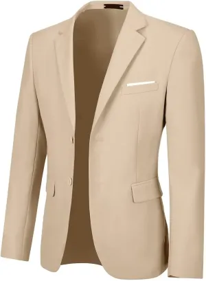 Men's Casual Suit Blazer Tux Separates Jacket Slim Fit 2 Button Lightweight Men Suits Sport Coats for Wedding Prom Party