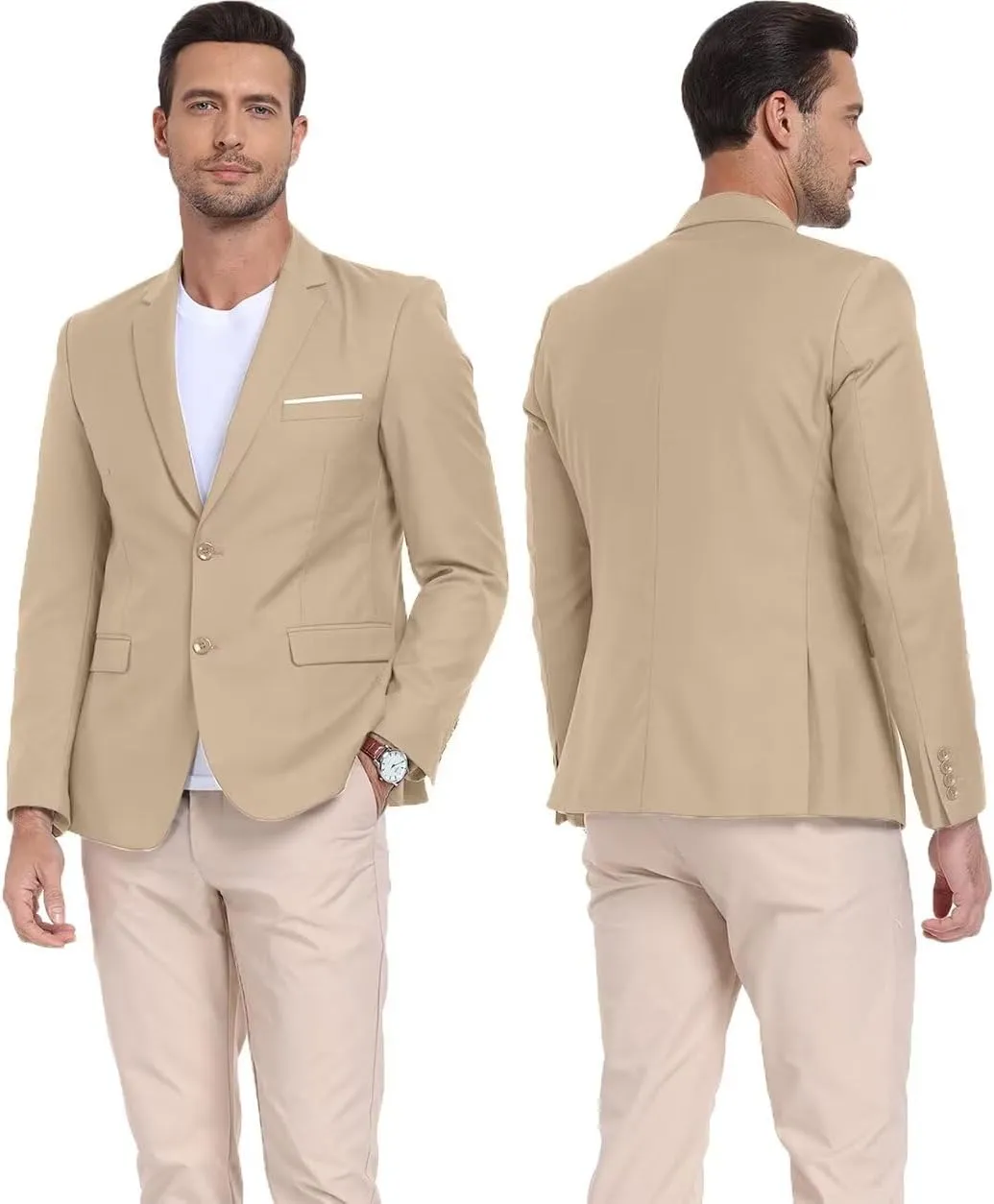 Men's Casual Suit Blazer Tux Separates Jacket Slim Fit 2 Button Lightweight Men Suits Sport Coats for Wedding Prom Party