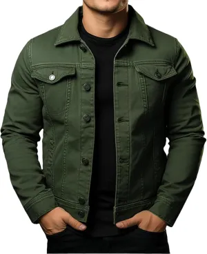 Mens Cozy Jacket Lightweight Casual Coat Lapel Button Pockets Outwear Slim Fit Overshirt Spring Fall