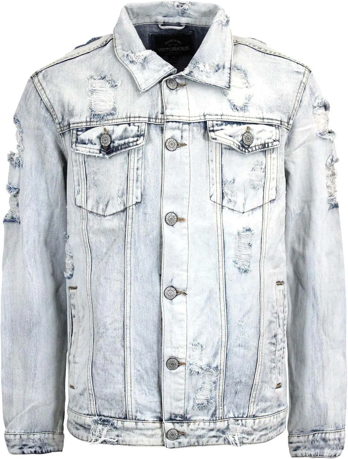 Men's Distressed Denim Jacket