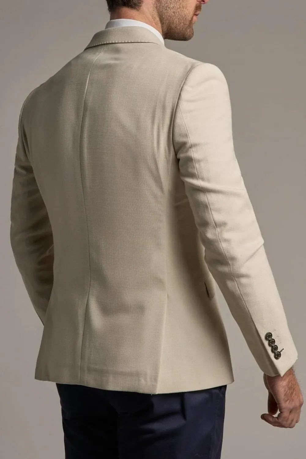 Mens Double Breasted Suit Blazer Casual Jacket for Mens Slim Fit Solid Sport Coat Jacket for Business Formal Wedding